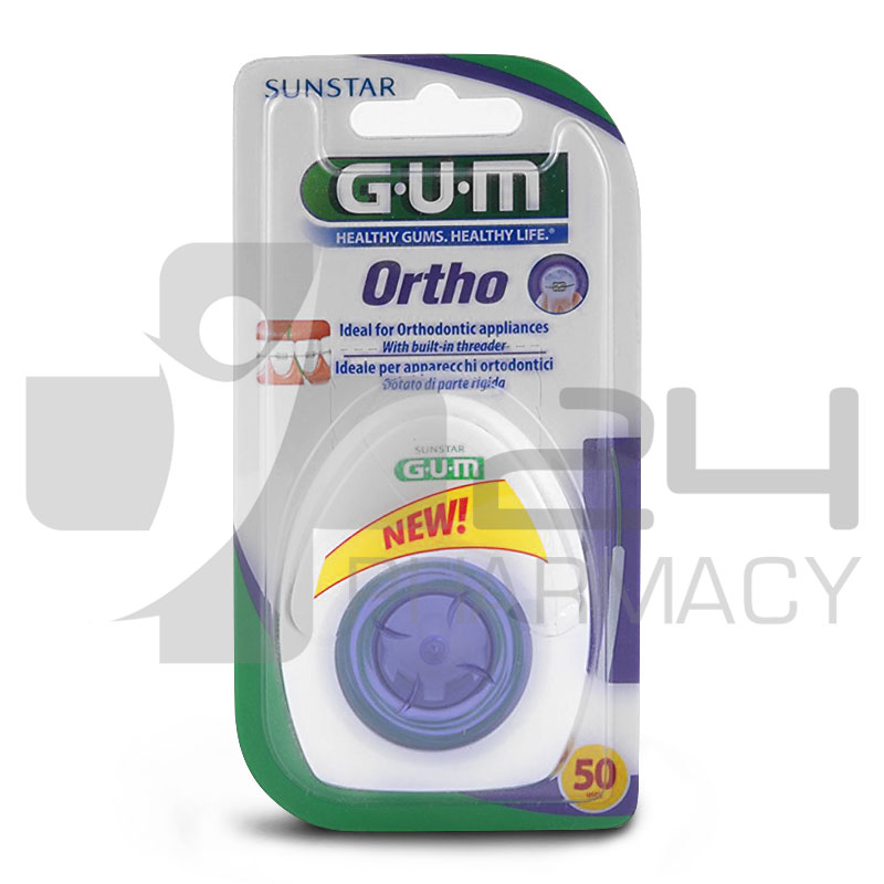 GUM ORTHO FLOSS ΟΔΟΝΤΙΚΟ ΝΗΜΑ 50ΤΜΧ GUM ORTHO FLOSS ΟΔΟΝΤΙΚΟ ΝΗΜΑ 50ΤΜΧ