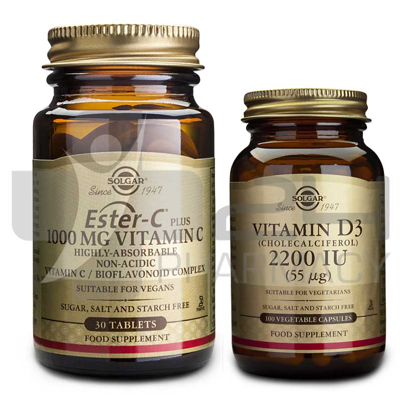 SOLGAR ESTER-C 1000MG 30 ΚΑΨΟΥΛΕΣ & VITAMIN D3 50 ΚΑΨΟΥΛΕΣ SOLGAR ESTER-C 1000MG 30 ΚΑΨΟΥΛΕΣ & VITAMIN D3 50 ΚΑΨΟΥΛΕΣ