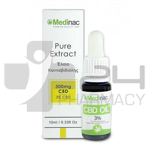 MEDINAC CBD ΕΛΑΙΟ ΚΑΝΝΑΒΙΔΙΟΛΗΣ 300MG 3% 10ML