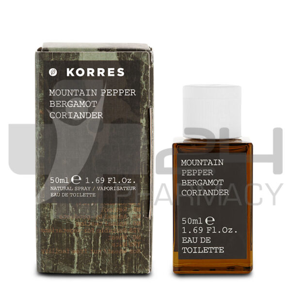 KORRES MOUNTAIN PEPPER/ BERGAMOT/ CORIANDER ΑΝΔΡΙΚΟ ΑΡΩΜΑ 50ML