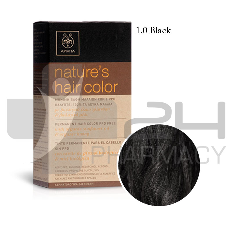APIVITA NATURES HAIR COLOR 1.0 ΜΑΥΡΟ 50ML APIVITA NATURES HAIR COLOR 1.0 ΜΑΥΡΟ 50ML