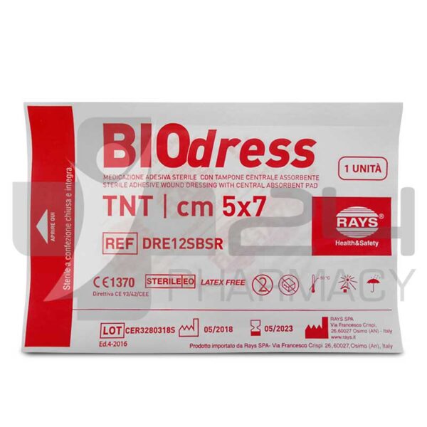 BIODRESS ΕΠΙΘΕΜΑ ΑΥΤΟΚΟΛΛΗΤΟ 5CM X 7CM 1ΤΜΧ