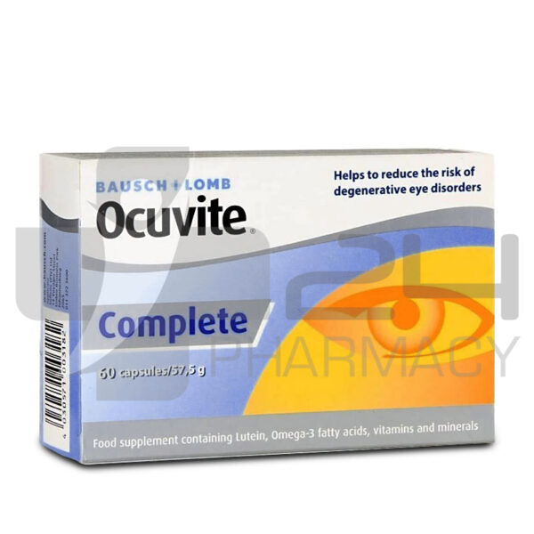 OCUVITE COMPLETE ΓΙΑ ΔΙΑΤΗΡΗΣΗ ΤΗΣ ΦΥΣΙΟΛΟΓΙΚΗΣ ΛΕΙΤΟΥΡΓΙΑΣ ΤΗΣ ΟΡΑΣΗΣ 60 ΚΑΨΟΥΛΕΣ