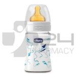 CHICCO NATURE GLASS ΓΥΑΛΙΝΟ ΜΠΙΜΠΕΡΟ ΜΕ ΘΗΛΗ ΚΑΟΥΤΣΟΥΚ 150ML