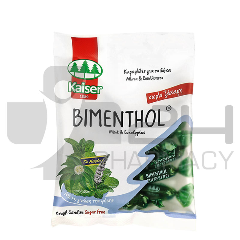 KAISER BIMENTHOL ΚΑΡΑΜΕΛΕΣ ΜΕ ΜΕΝΤΑ & ΕΥΚΑΛΥΠΤΟ 60GR KAISER BIMENTHOL ΚΑΡΑΜΕΛΕΣ ΜΕ ΜΕΝΤΑ & ΕΥΚΑΛΥΠΤΟ 60GR