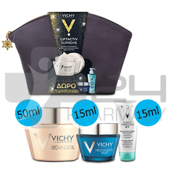 VICHY ΣΕΤ NEOVADIOL ΑΝΤΙΡΥΤΙΔΙΚΗ ΚΡΕΜΑ ΗΜΕΡΑΣ 50ML + ΚΡΕΜΑ ΝΥΚΤΟΣ 15ML + GEL ΚΑΘΑΡΙΣΜΟΥ 15ML