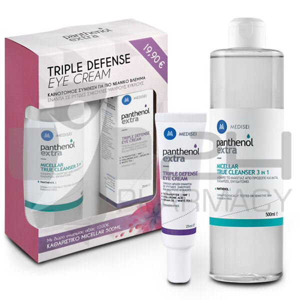PANTHENOL EXTRA ΣΕΤ ΚΑΘΑΡΙΣΤΙΚΟ ΝΕΡΟ MICELLAR 500ML & ΚΡΕΜΑ ΜΑΤΙΩΝ 25ML