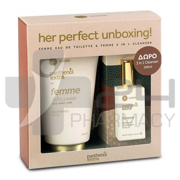PANTHENOL EXTRA SET FEMME ΓΥΝΑΙΚΕΙΟ ΑΡΩΜΑ 50ML & 3IN1 CLEANSER 200ML