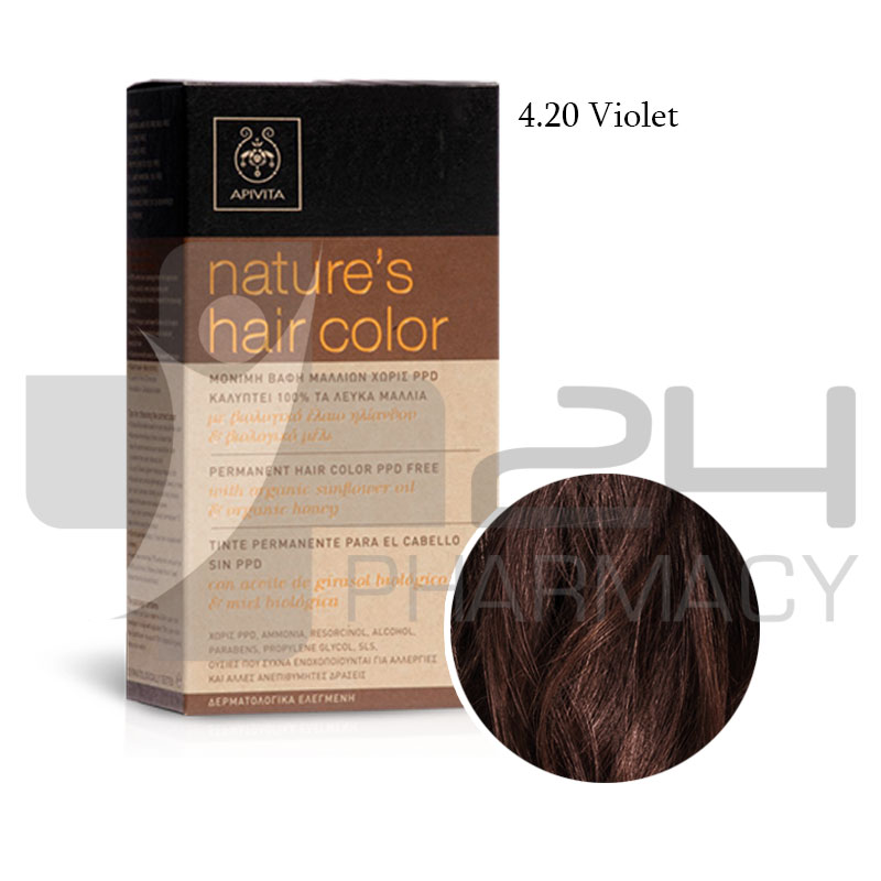 APIVITA NATURES HAIR COLOR 4.20 ΒΙΟΛΕΤΙ 50ML APIVITA NATURES HAIR COLOR 4.20 ΒΙΟΛΕΤΙ 50ML
