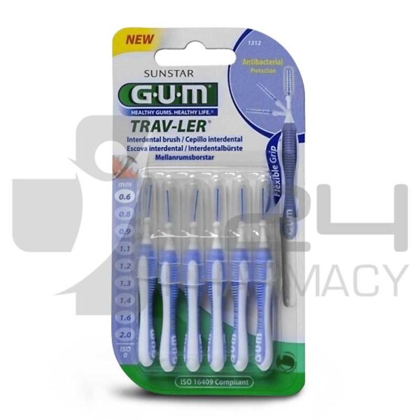 GUM TRAV-LER ΜΕΣΟΔΟΝΤΙΑ ΒΟΥΡΤΣΑΚΙΑ 0.6MM 6ΤΜΧ