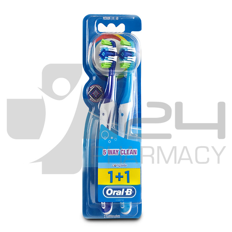 ORAL-B COMPLETE 5 WAY CLEAN ΟΔΟΝΤΟΒΟΥΡΤΣΑ ΜΕΤΡΙΑ 40 2ΤΜΧ ORAL-B COMPLETE 5 WAY CLEAN ΟΔΟΝΤΟΒΟΥΡΤΣΑ ΜΕΤΡΙΑ 40 2ΤΜΧ
