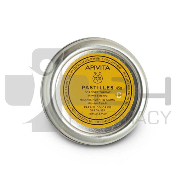 APIVITA PASTILLES ΜΕ ΘΥΜΑΡΙ & ΜΕΛΙ 45GR