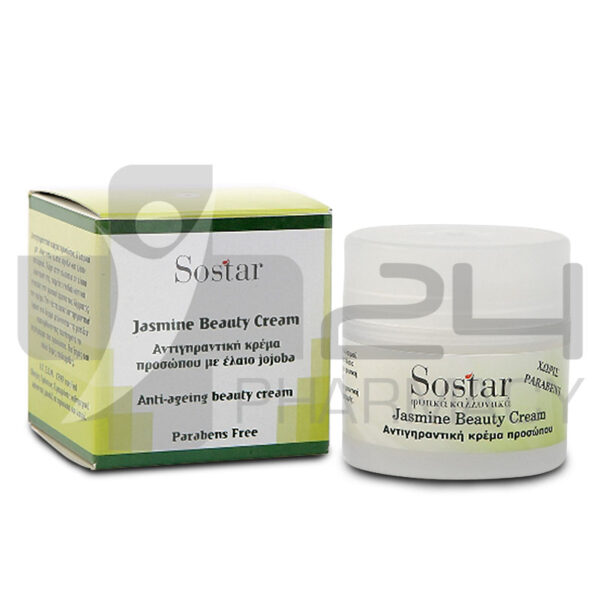 SOSTAR JASMINE ΑΝΤΙΓΗΡΑΝΤΙΚΗ ΚΡΕΜΑ ΠΡΟΣΩΠΟΥ ΜΕ ΕΛΑΙΟ JOJOBA 50ML