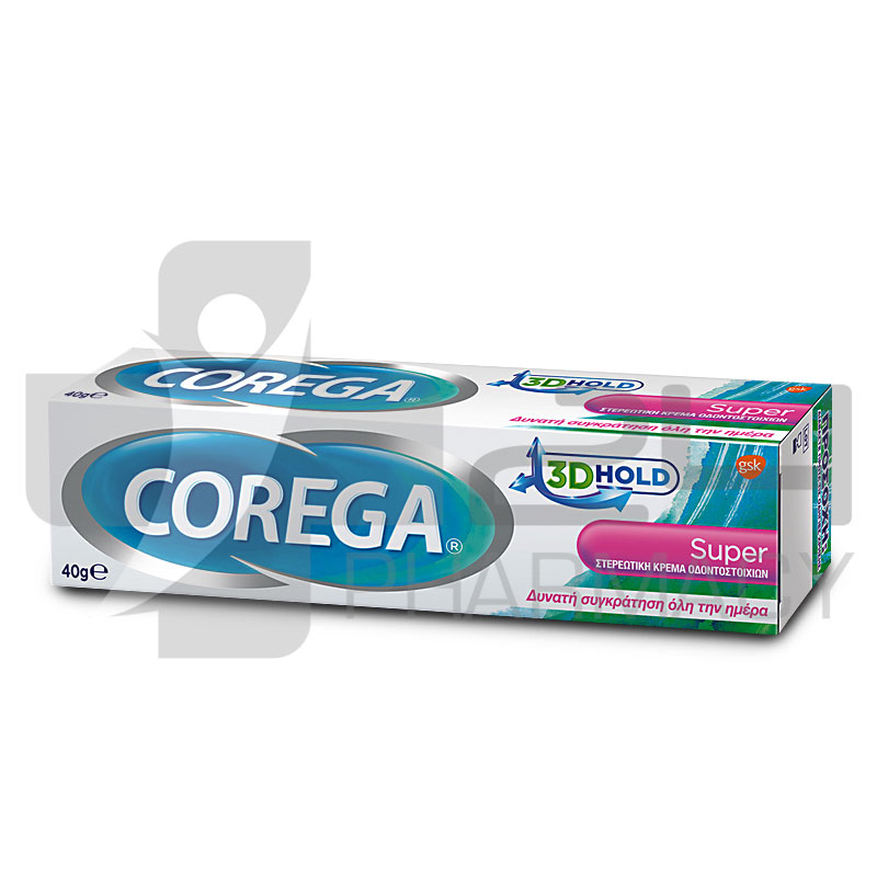 COREGA 3D HOLD SUPER ΣΤΕΡΕΩΤΙΚΗ ΚΡΕΜΑ ΟΔΟΝΤΟΣΤΟΙΧΙΩΝ 40GR COREGA 3D HOLD SUPER ΣΤΕΡΕΩΤΙΚΗ ΚΡΕΜΑ ΟΔΟΝΤΟΣΤΟΙΧΙΩΝ 40GR