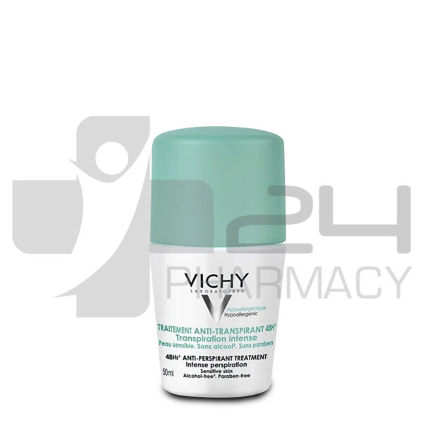 VICHY DEODORANT ΑΠΟΣΜΗΤΙΚΟ ROLL-ON ΓΙΑ ΕΝΤΟΝΗ ΕΦΙΔΡΩΣΗ 50ML