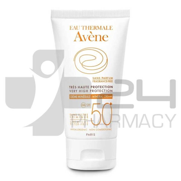 AVENE CREME MINERALE ΑΝΤΙΗΛΙΑΚΟ ΠΡΟΣΩΠΟΥ ΓΙΑ ΜΗ ΑΝΕΚΤΙΚΟ ΔΕΡΜΑ SPF50+ 50ML