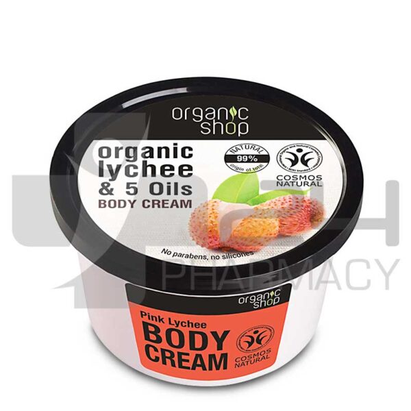NATURA SIBERICA ORGANIC SHOP PINK LYCHEE ΚΡΕΜΑ ΣΩΜΑΤΟΣ 250ML