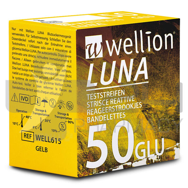 WELLION LUNA ΤΑΙΝΙΕΣ ΜΕΤΡΗΣΗΣ ΣΑΚΧΑΡΟΥ 50ΤΜΧ