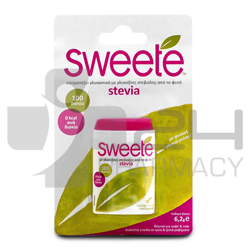SWEETE ΣΤΕΒΙΑ ΥΠΟΚΑΤΑΣΤΑΤΟ ΖΑΧΑΡΗΣ 100 ΔΙΣΚΙΑ 6 SWEETE ΣΤΕΒΙΑ ΥΠΟΚΑΤΑΣΤΑΤΟ ΖΑΧΑΡΗΣ 100 ΔΙΣΚΙΑ 6