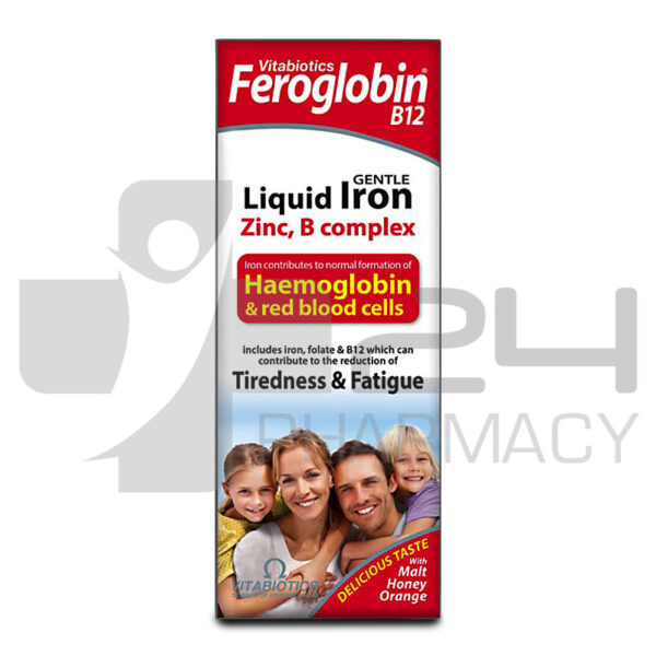 FEROGLOBIN LIQUID ΥΓΡΟΣ ΣΙΔΗΡΟΣ ΓΙΑ ΤΗ ΜΕΙΩΣΗ ΤΗΣ ΚΟΥΡΑΣΗΣ 200ML