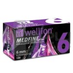WELLION MEDFINE ΒΕΛΟΝΕΣ ΜΕΤΡΗΣΗΣ ΣΑΚΧΑΡΟΥ 6MM 100ΤΜΧ