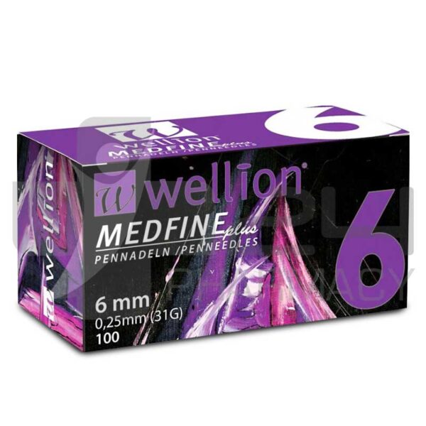 WELLION MEDFINE ΒΕΛΟΝΕΣ ΜΕΤΡΗΣΗΣ ΣΑΚΧΑΡΟΥ 6MM 100ΤΜΧ