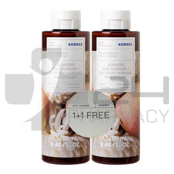 KORRES ΑΦΡΟΛΟΥΤΡΟ ΑΝΘΗ ΡΟΔΑΚΙΝΙΑΣ 1+1 2X250ML