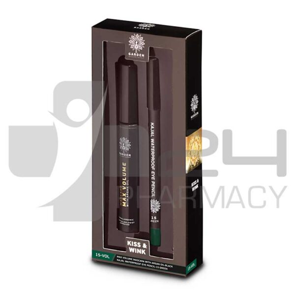 GARDEN OF PANTHENOLS KISS & WINK MASCARA & GREEN EYE PENCIL 15-VOL