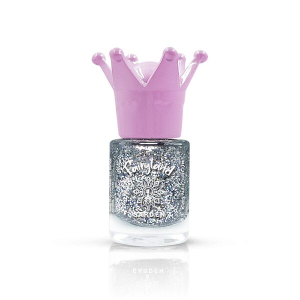 Fairyland Nail Polish Glitter Silver Jiny 1 Παιδικό βερνίκι νυχιών με άρωμα φράουλα