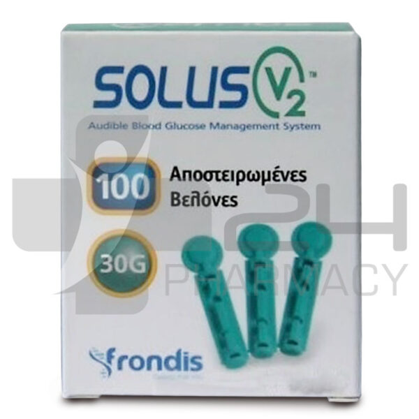 SOLUS V2 ΒΕΛΟΝΕΣ ΜΕΤΡΗΣΗΣ ΣΑΚΧΑΡΟΥ 100 ΤΜΧ