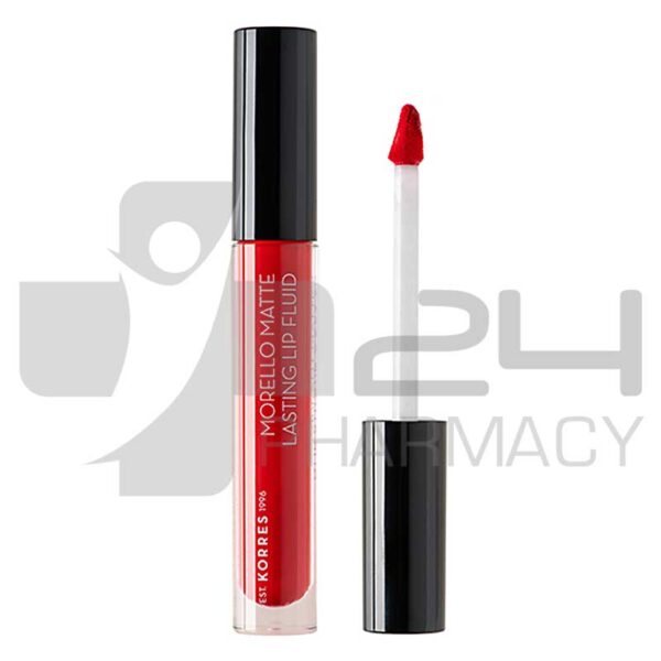 KORRES MATTE LASTING LIP FLUID 52 - POPPY RED 3.4ML