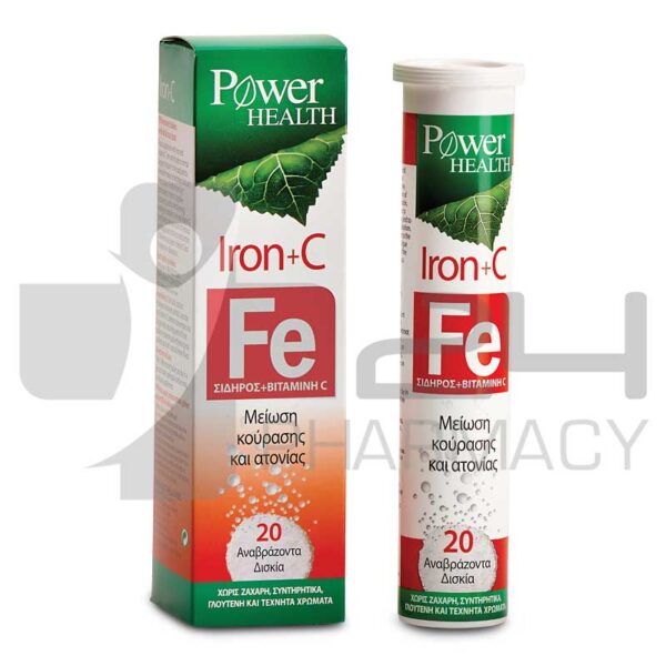 POWER HEALTH IRON+C ΓΙΑ ΜΕΙΩΣΗ ΑΤΟΝΙΑΣ 20 ΑΝΑΒΡ. ΔΙΣΚΙΑ