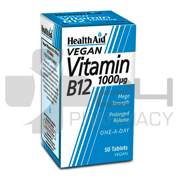 HEALTH AID VEGAN VITAMIN B12 1000MG 50 ΤΑΜΠΛΕΤΕΣ