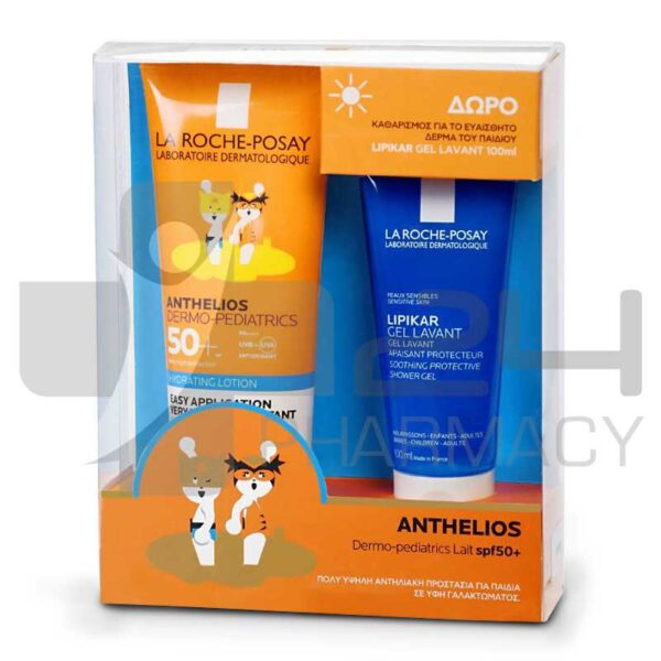LA ROCHE-POSAY ANTHELIOS SPF50+ 250ML & LIPIKAR GEL LAVANT 100ML