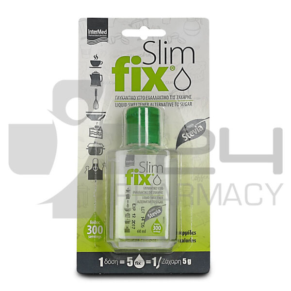 SLIM FIX ΥΓΡΟ ΓΛΥΚΑΝΤΙΚΟ ΜΕ ΣΤΕΒΙΑ 60ML