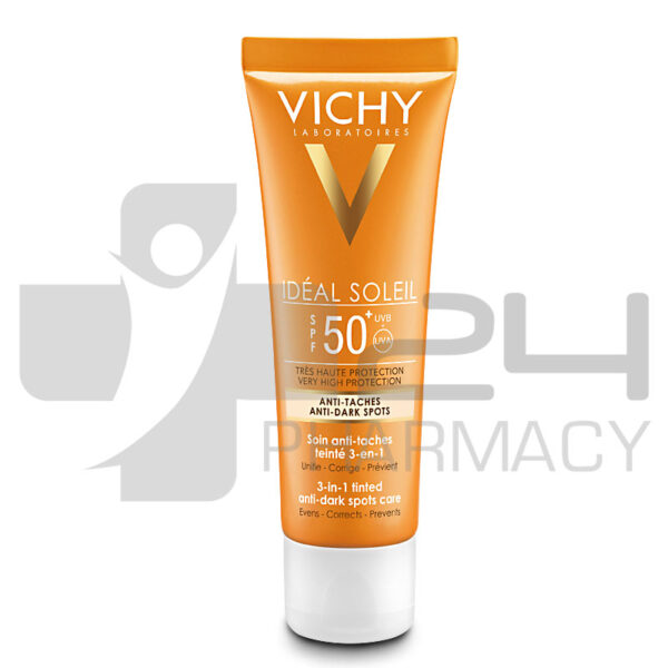 VICHY IDEAL SOLEIL ΑΝΤΙΗΛΙΑΚΟ ΠΡΟΣΩΠΟΥ ΜΕ ΧΡΩΜΑ ΚΑΤΑ ΤΩΝ ΚΗΛΙΔΩΝ SPF50 50ML