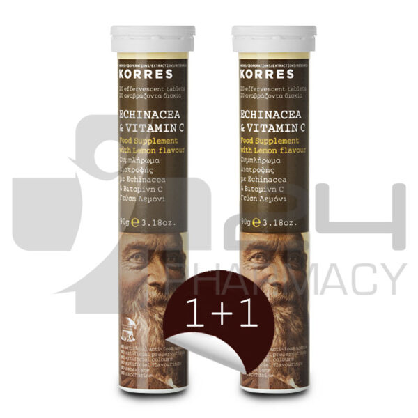 KORRES 1+1 ΣΥΜΠΛΗΡΩΜΑ ΔΙΑΤΡΟΦΗΣ ΜΕ ECHINACEA & ΒΙΤΑΜΙΝΗ C 2X20 ΔΙΣΚΙΑ