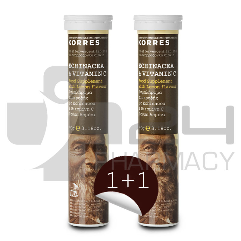 KORRES 1+1 ΣΥΜΠΛΗΡΩΜΑ ΔΙΑΤΡΟΦΗΣ ΜΕ ECHINACEA & ΒΙΤΑΜΙΝΗ C 2X20 ΔΙΣΚΙΑ KORRES 1+1 ΣΥΜΠΛΗΡΩΜΑ ΔΙΑΤΡΟΦΗΣ ΜΕ ECHINACEA & ΒΙΤΑΜΙΝΗ C 2X20 ΔΙΣΚΙΑ