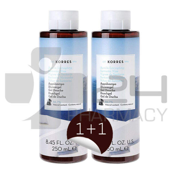 KORRES ΑΦΡΟΛΟΥΤΡΟ ΑΜΠΕΛΙ ΣΑΝΤΟΡΙΝΗΣ 1+1 2X250ML