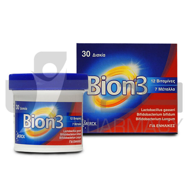 BION3 ΜΕ 12 ΒΙΤΑΜΙΝΕΣ & 7 ΜΕΤΑΛΛΑ 30 ΚΑΨΟΥΛΕΣ