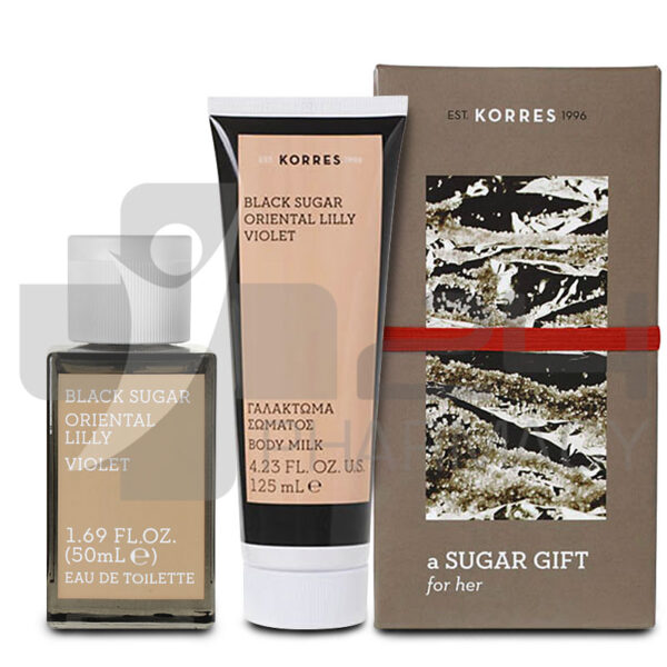 KORRES ΣΕΤ ΔΩΡΟΥ BLACK SUGAR ΓΥΝΑΙΚΕΙΟ ΑΡΩΜΑ 50ML & ΓΑΛΑΚΤΩΜΑ ΣΩΜΑΤΟΣ 125ML