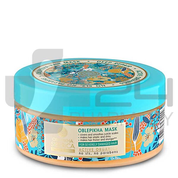NATURA SIBERICA OBLEPIKHA ΜΑΣΚΑ ΜΑΛΛΙΩΝ ΓΙΑ ΕΠΑΝΟΡΘΩΣΗ 300ML