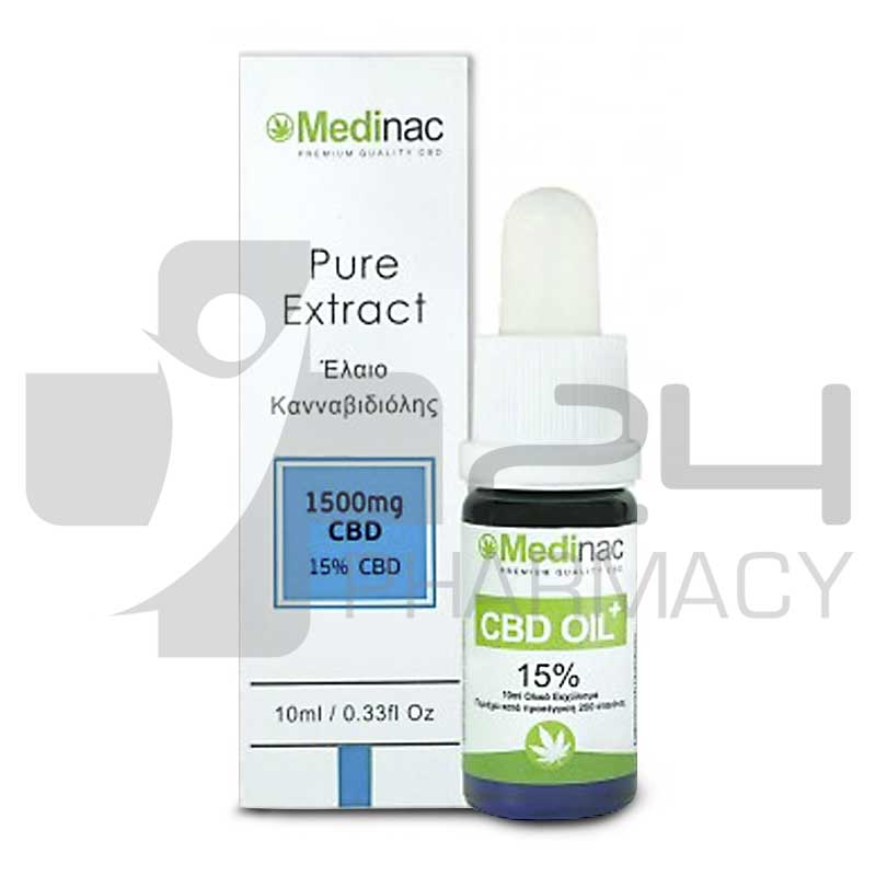 MEDINAC CBD ΕΛΑΙΟ ΚΑΝΝΑΒΙΔΙΟΛΗΣ 1500MG 15% 10ML MEDINAC CBD ΕΛΑΙΟ ΚΑΝΝΑΒΙΔΙΟΛΗΣ 1500MG 15% 10ML