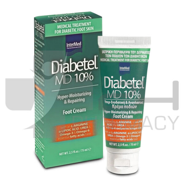INTERMED DIABETEL MD 10% ΚΡΕΜΑ ΠΟΔΙΩΝ ΥΠΕΡΕΝΥΔΑΤΙΚΗ & ΑΝΑΠΛΑΣΤΙΚΗ 75ML