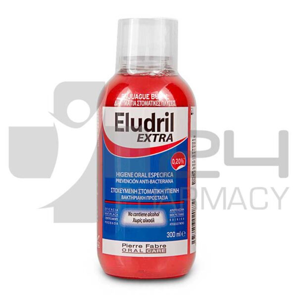 ELUDRIL EXTRA ΣΤΟΜΑΤΙΚΟ ΔΙΑΛΥΜΑ ΚΑΤΑ ΤΗΣ ΠΛΑΚΑΣ 300ML