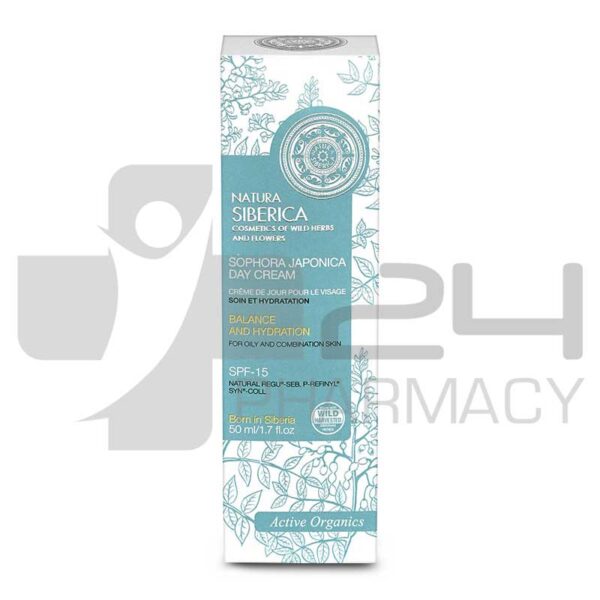 NATURA SIBERICA ΕΝΥΔΑΤΙΚΗ ΚΡΕΜΑ ΓΙΑ ΛΙΠΑΡΟ/ΜΕΙΚΤΟ ΔΕΡΜΑ SPF15 50ML