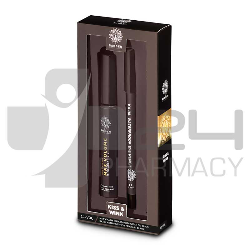 GARDEN OF PANTHENOLS KISS & WINK MASCARA & EYE PENCIL 11-VOL GARDEN OF PANTHENOLS KISS & WINK MASCARA & EYE PENCIL 11-VOL