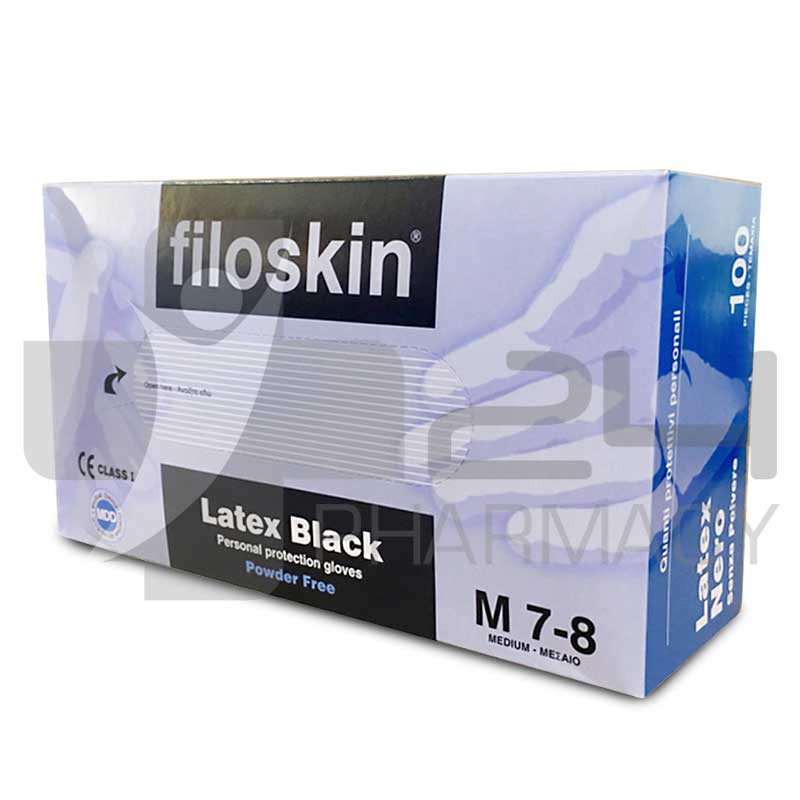 FILOSKIN ΓΑΝΤΙΑ LATEX ΜΑΥΡΟ ΧΩΡΙΣ ΠΟΥΔΡΑ MEDIUM 100ΤΜΧ FILOSKIN ΓΑΝΤΙΑ LATEX ΜΑΥΡΟ ΧΩΡΙΣ ΠΟΥΔΡΑ MEDIUM 100ΤΜΧ