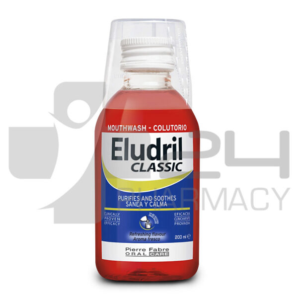 ELUDRIL CLASSIC ΣΤΟΜΑΤΙΚΟ ΔΙΑΛΥΜΑ ΓΙΑ ΠΡΟΣΤΑΣΙΑ & ΥΓΕΙΑ ΤΩΝ ΟΥΛΩΝ 200ML
