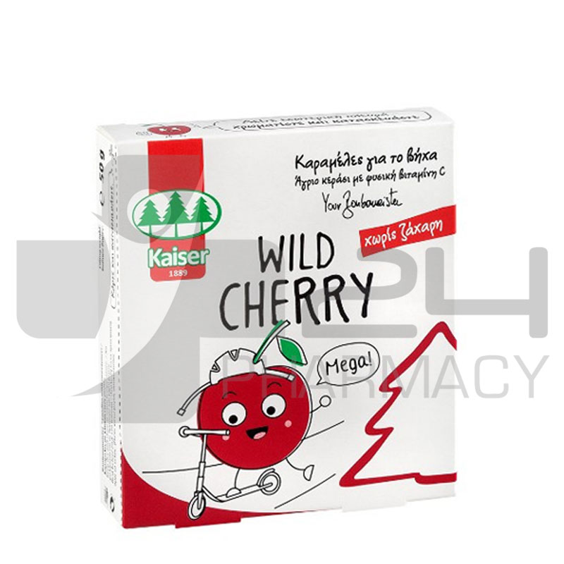 KAISER WILD CHERRY ΚΑΡΑΜΕΛΕΣ ΜΕ ΑΓΡΙΟ ΚΕΡΑΣΙ & ΒΙΤΑΜΙΝΗ C 50GR KAISER WILD CHERRY ΚΑΡΑΜΕΛΕΣ ΜΕ ΑΓΡΙΟ ΚΕΡΑΣΙ & ΒΙΤΑΜΙΝΗ C 50GR